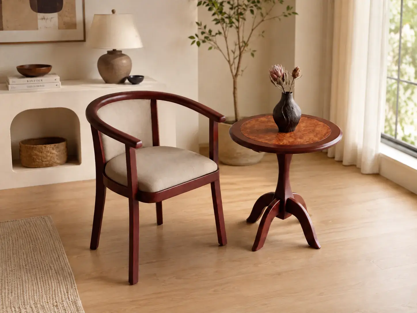 Nsado Corner Chair & Table